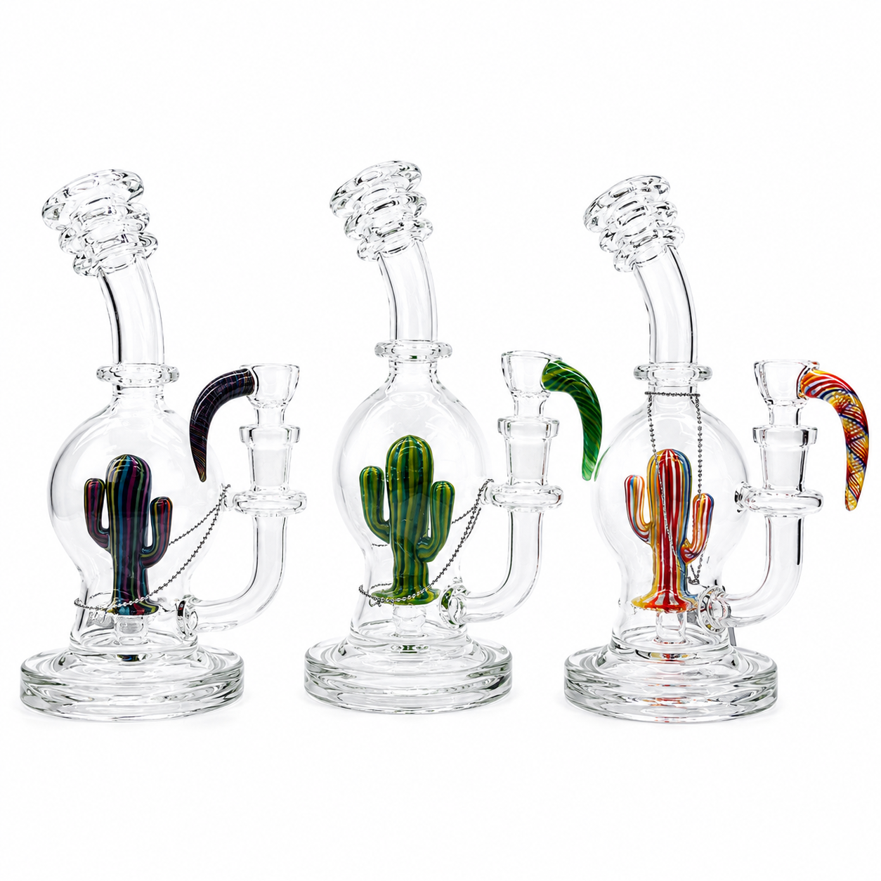 8.3" High Quality Potted Cactus Rig Water Pipe - with 14M horn Bowl