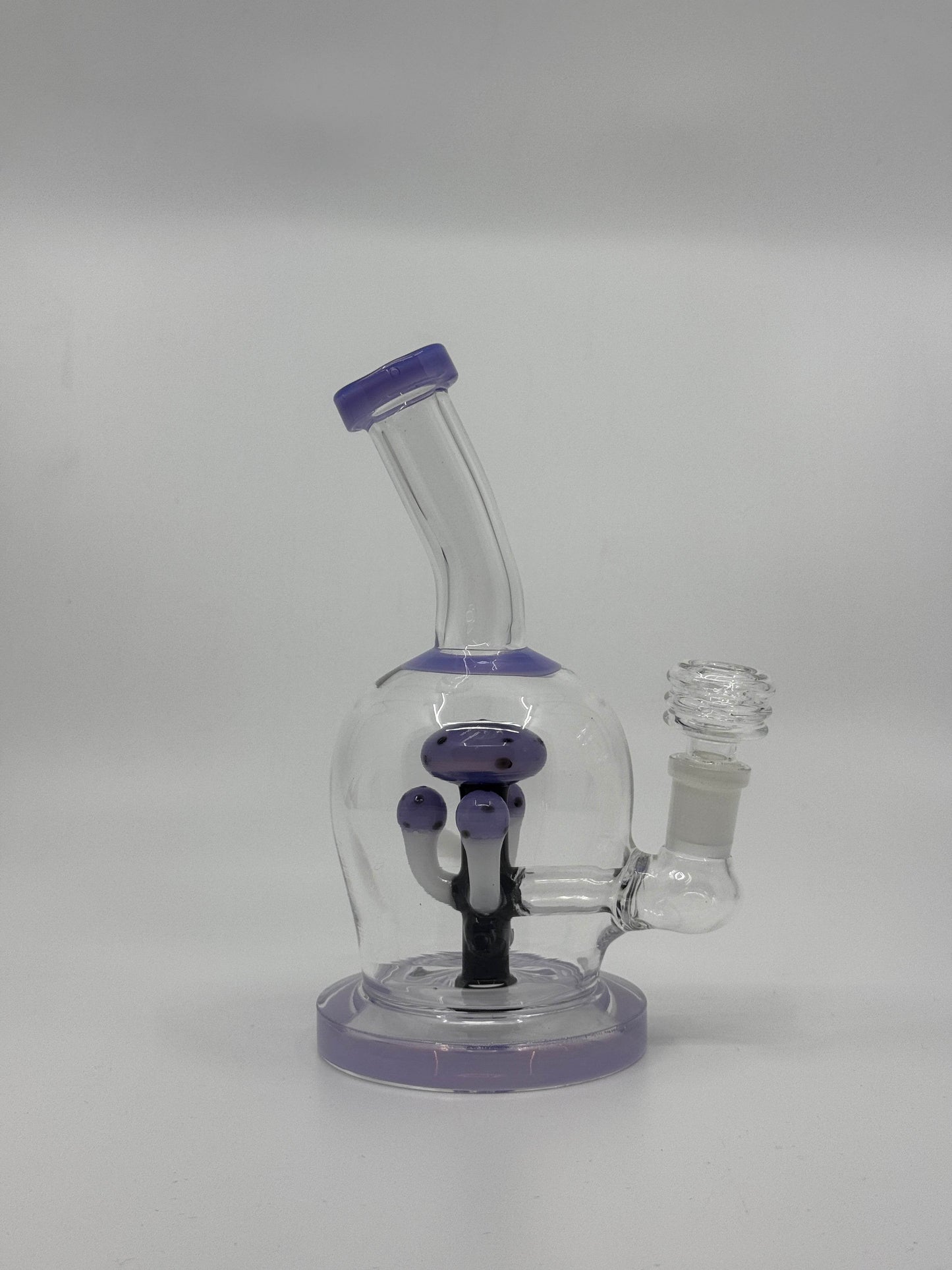 7” mushroom inserts bent dab rig - WP234 - RK Quality Glass