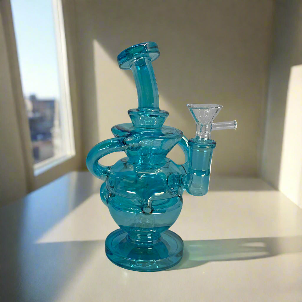 8" Metalic Recycle Dab Rig - WP264 - RK Quality Glass