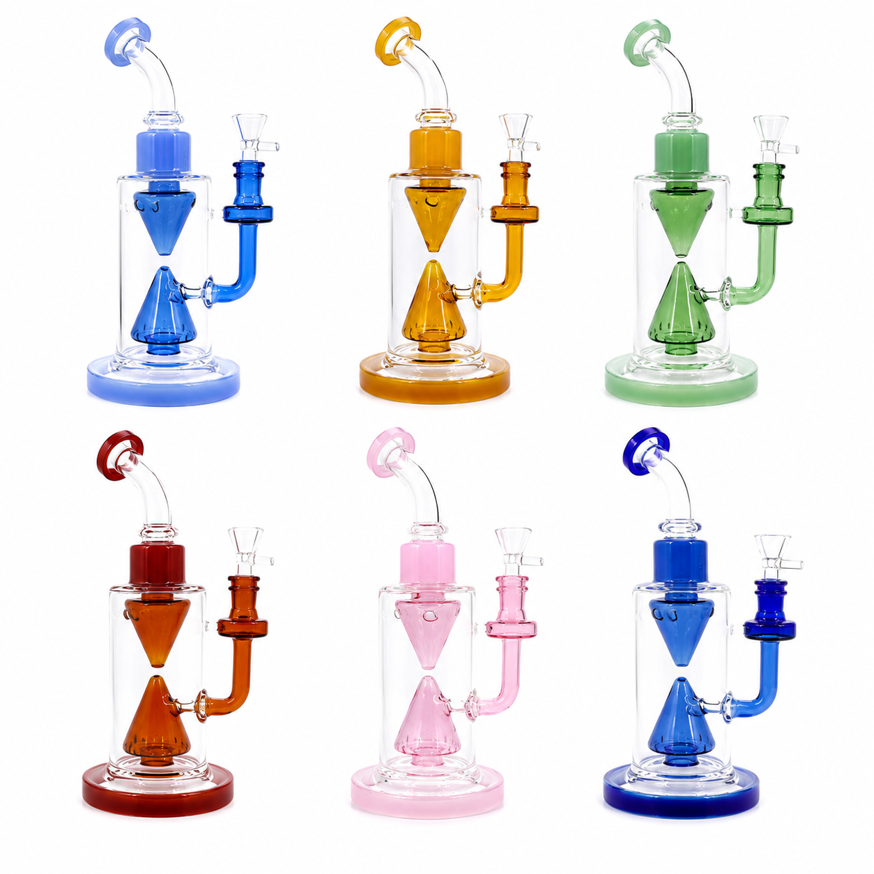 10 INCH DOUBLE SHOWER HEAD BENT DAB RIG