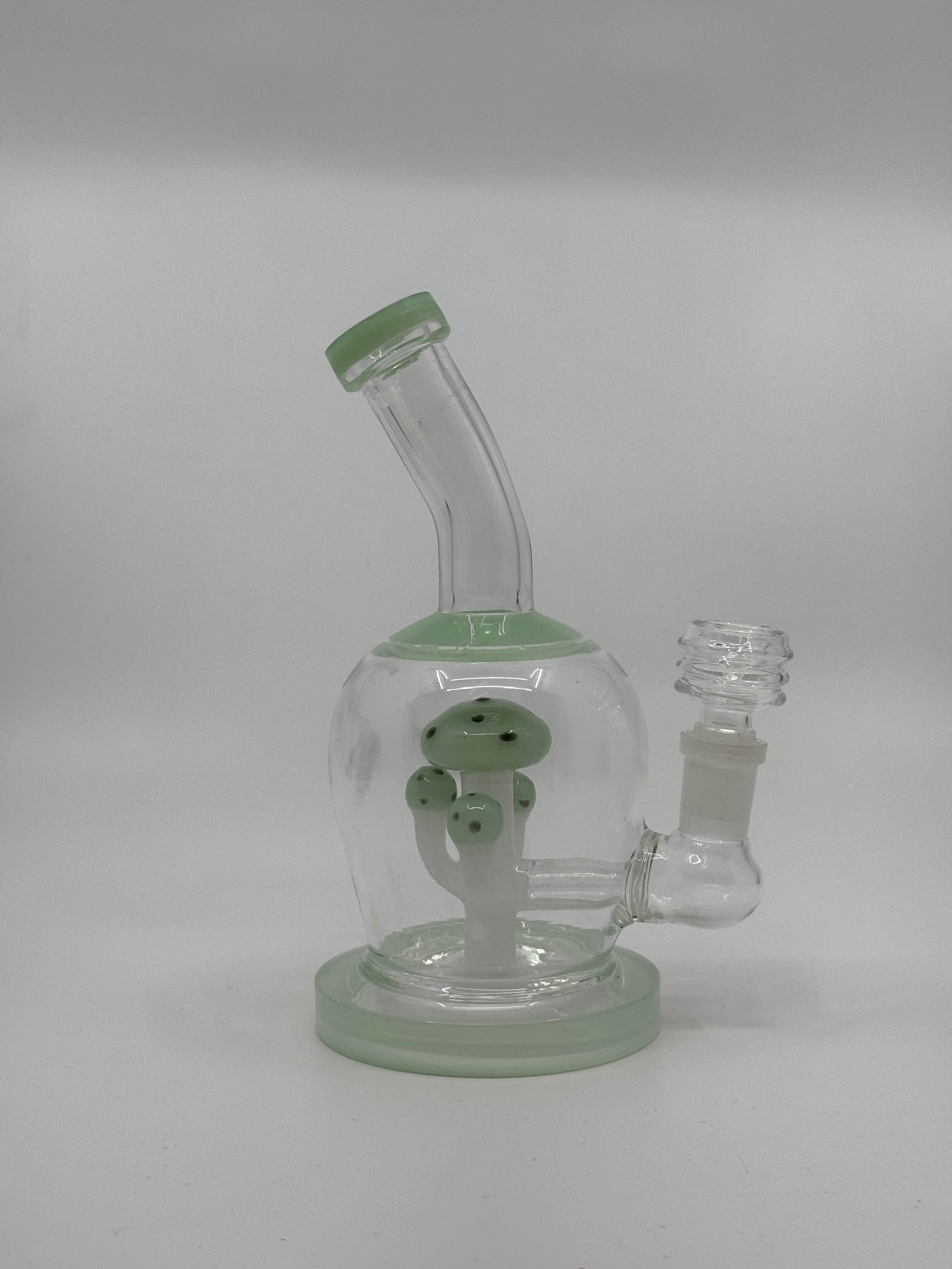 7” mushroom inserts bent dab rig - WP234 - RK Quality Glass