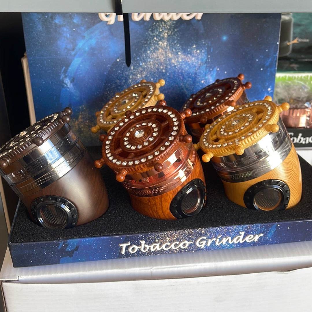 Wood Tobacco Grinder - GR110 - RK Quality Glass