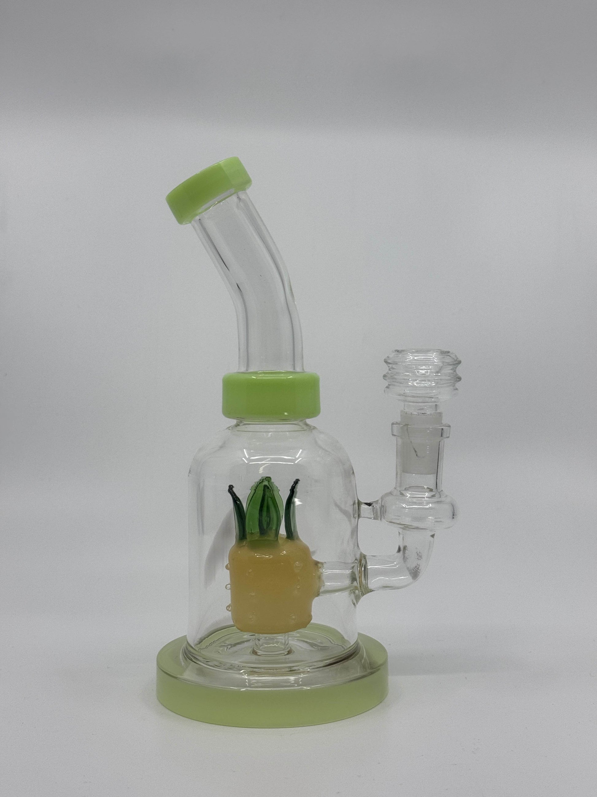 7” pineapple insert bent dab rig - WP233 - RK Quality Glass