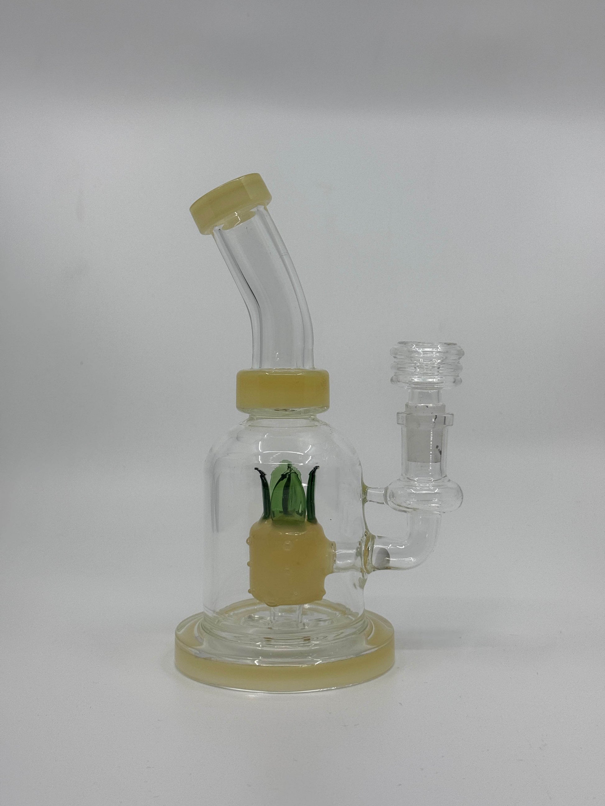7” pineapple insert bent dab rig - WP233 - RK Quality Glass