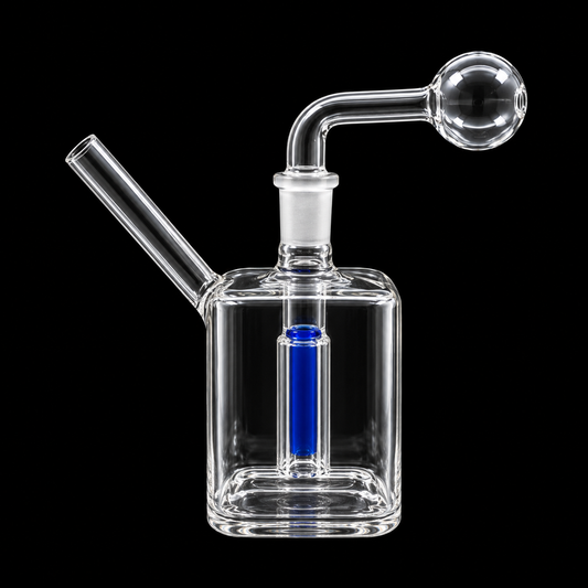 Clear Glass Oil Burner Bubbler with Removable Bent Bowl Wholesale RK Quality Glass