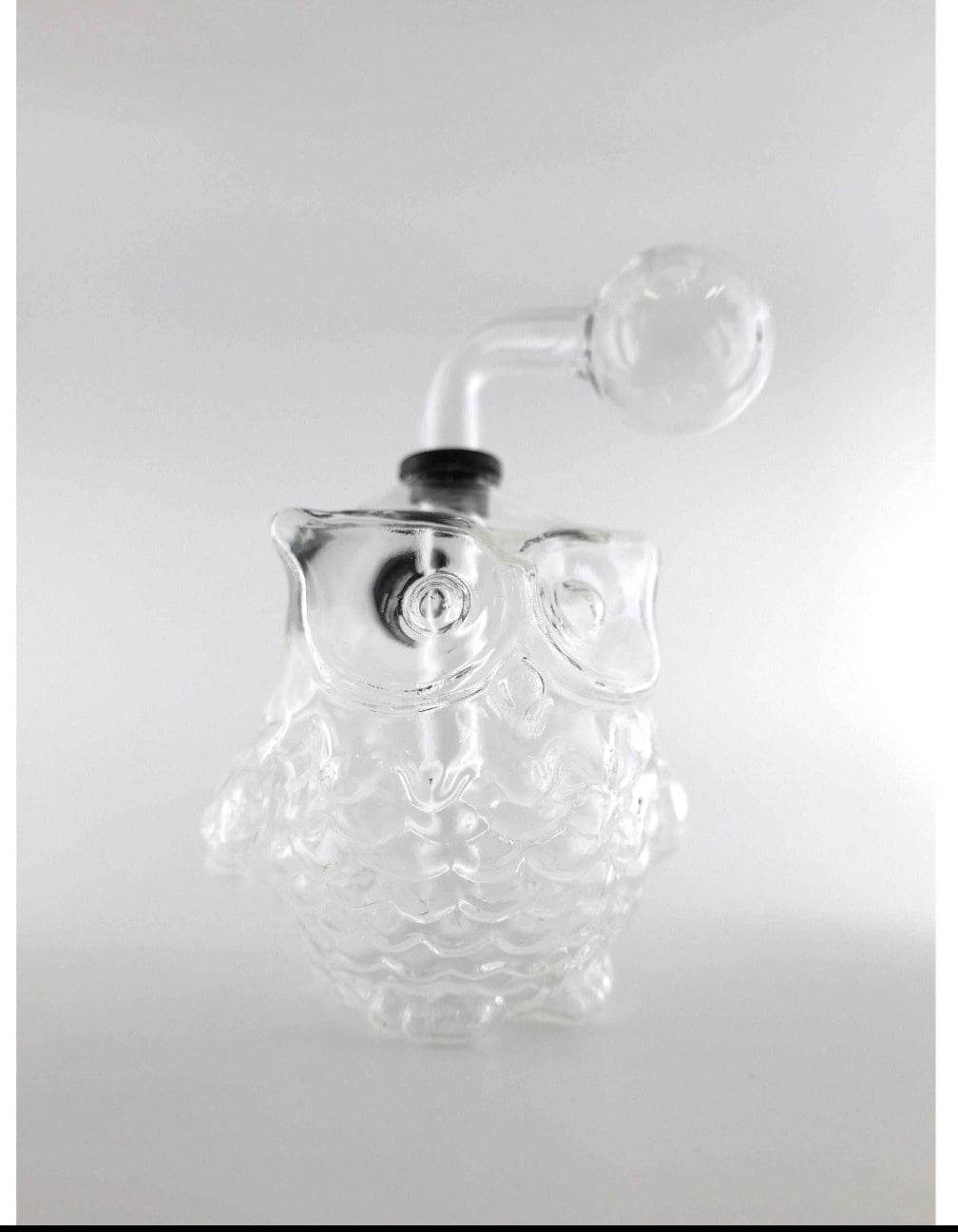 Owl face clear Oil burner - OB07 - RK Quality Glass