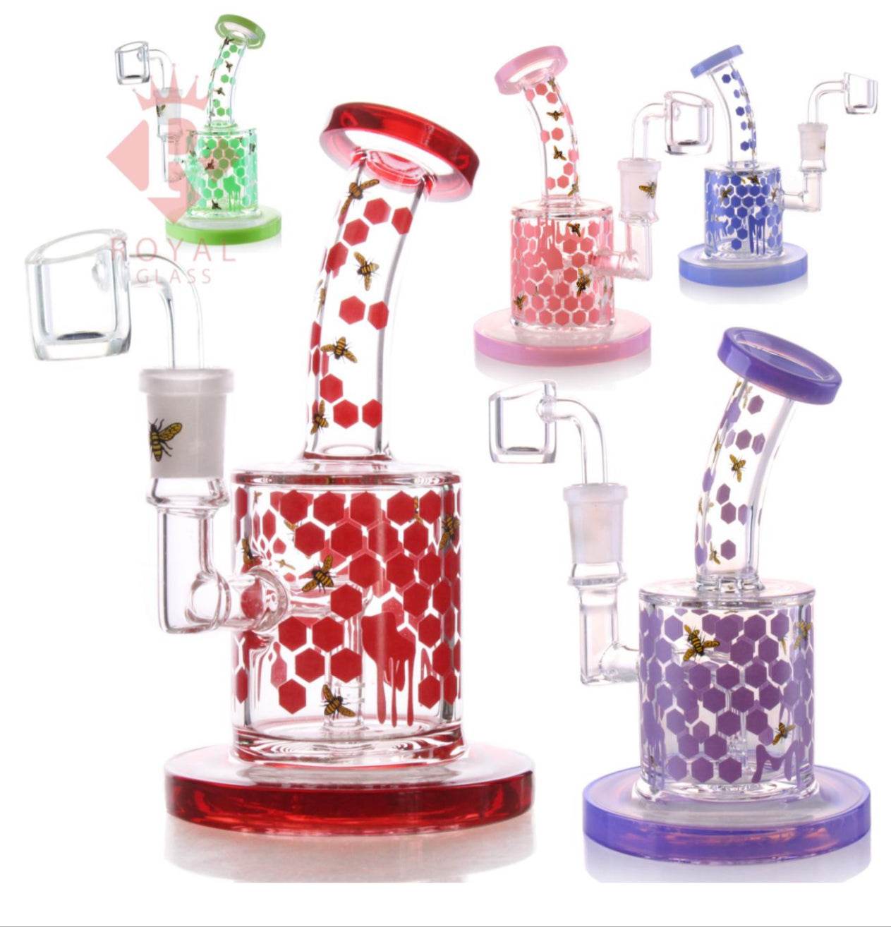 Honey dab rig 6.5” - WP213 - RK Quality Glass