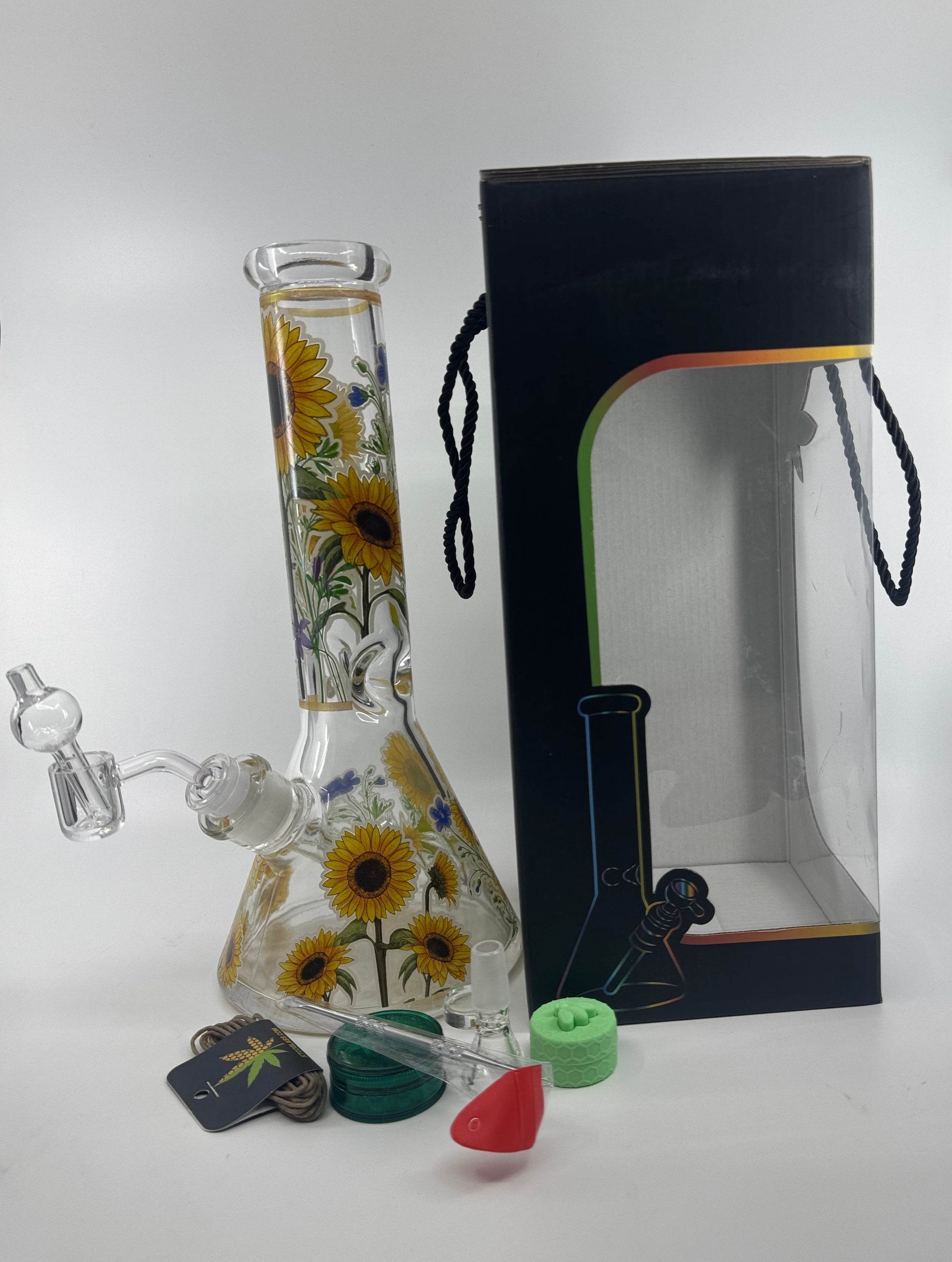 8 IN 1 Becker bong gift set 12” - WP247 - RK Quality Glass