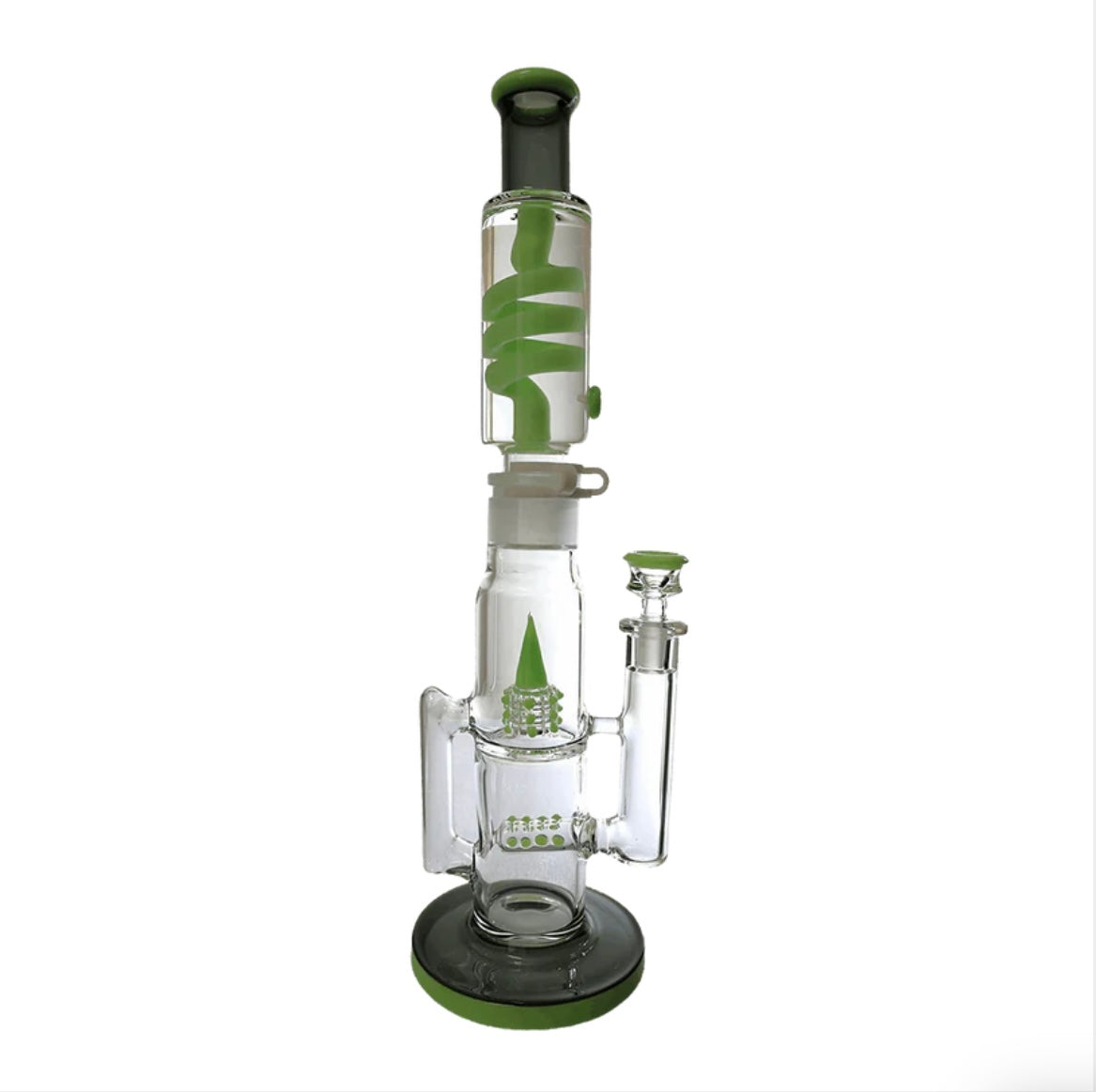 DETACHABLE FREEZE COIL SPRINKLER GRID PERC BONG 16.5" - WP184 - RK Quality Glass