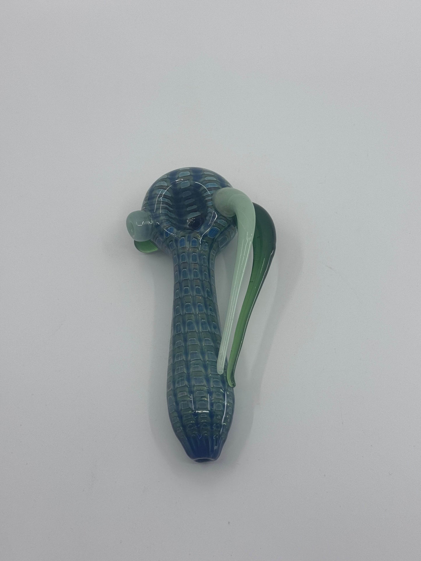 Double horn color hand pipe - HP1035 - RK Quality Glass