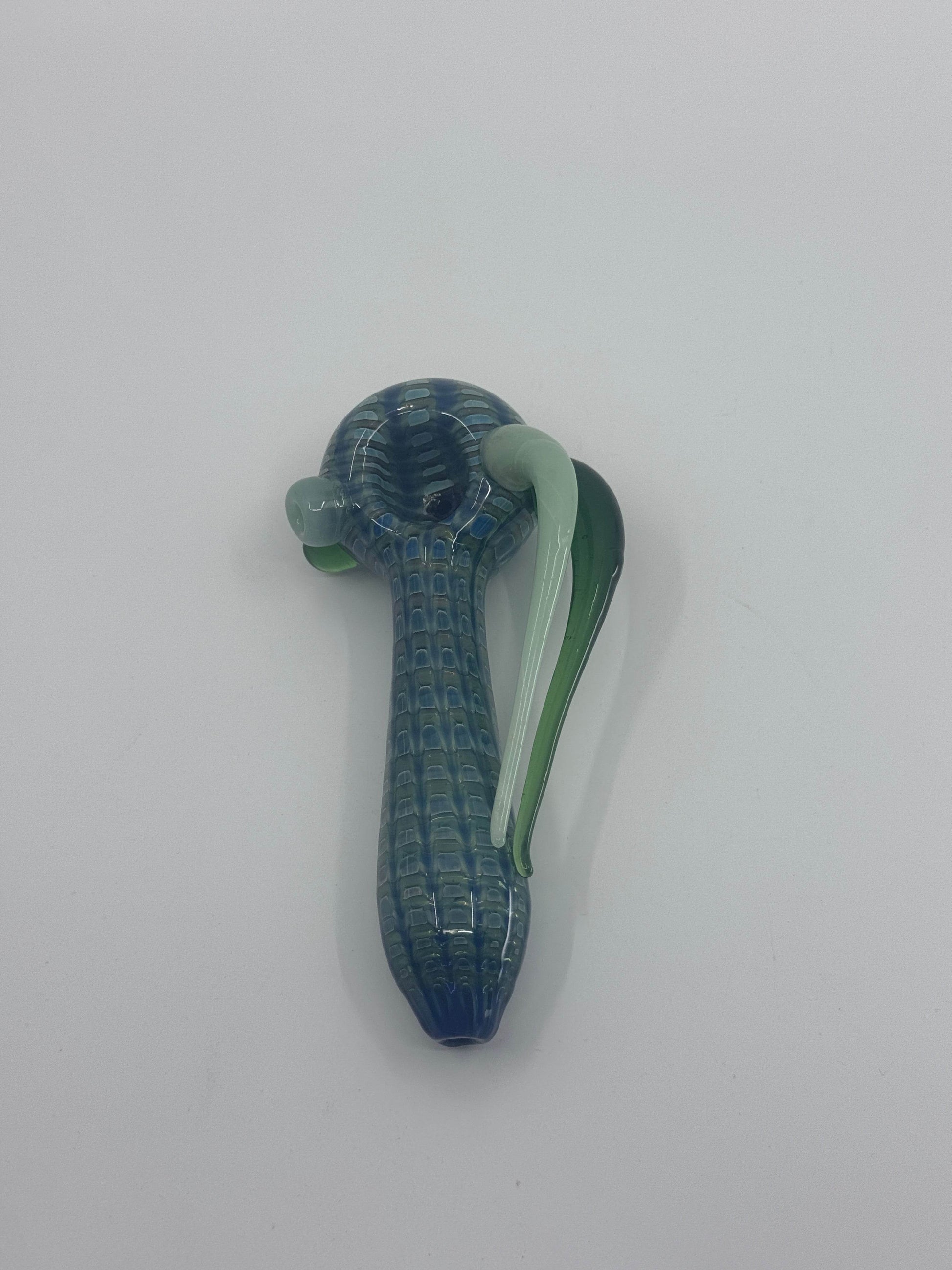 Double horn color hand pipe - HP1035 - RK Quality Glass