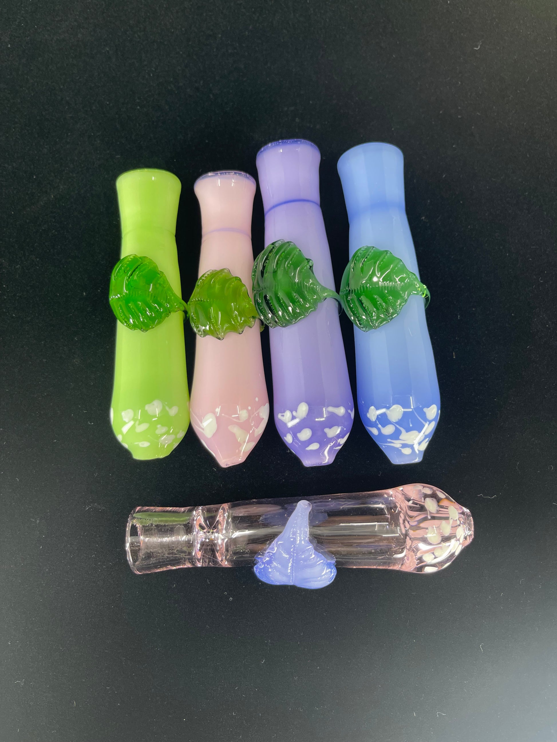 Slime leaf art one hitter - OH117 - RK Quality Glass