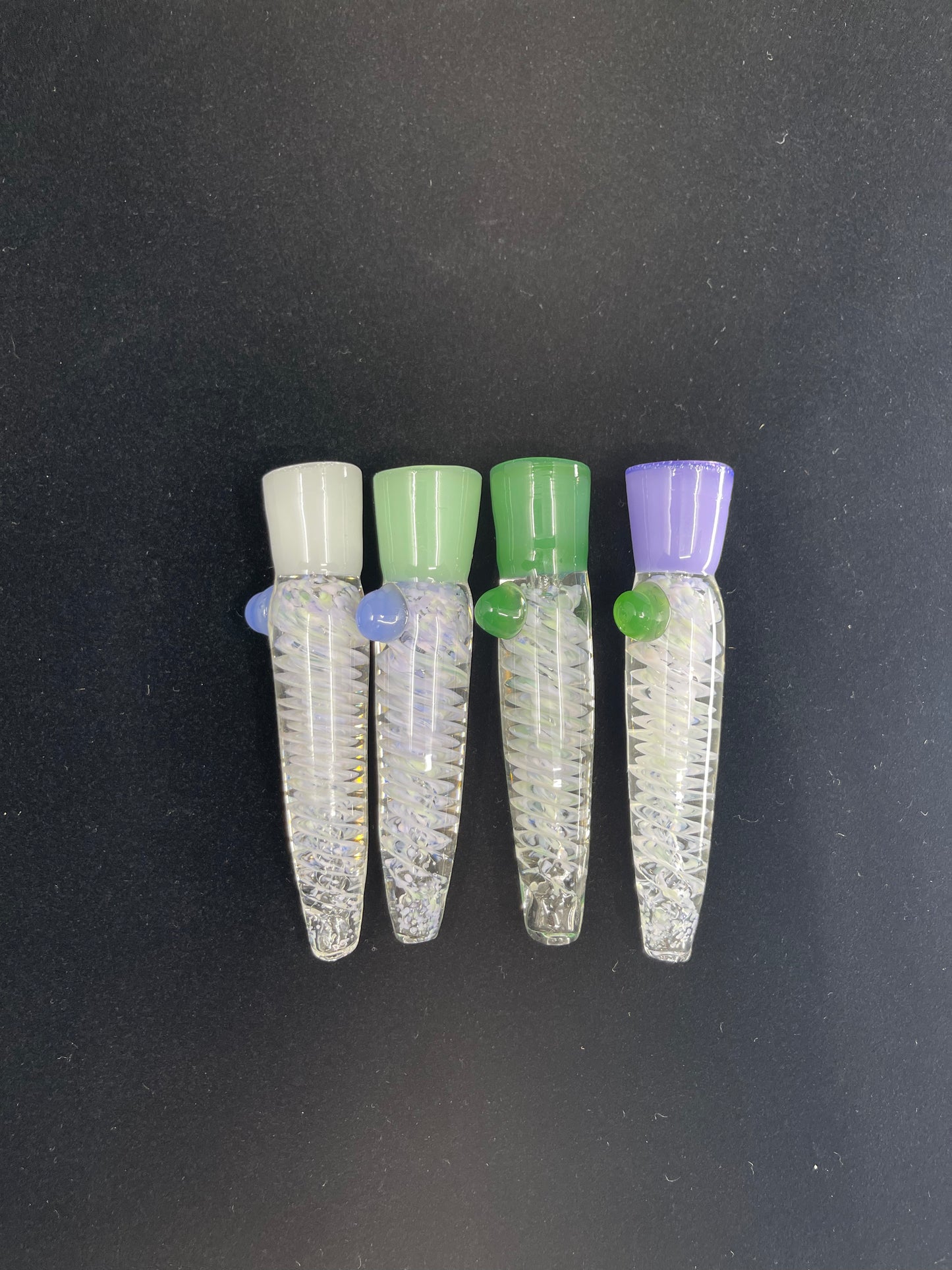 Twisted frit one hitter - OH108 - RK Quality Glass