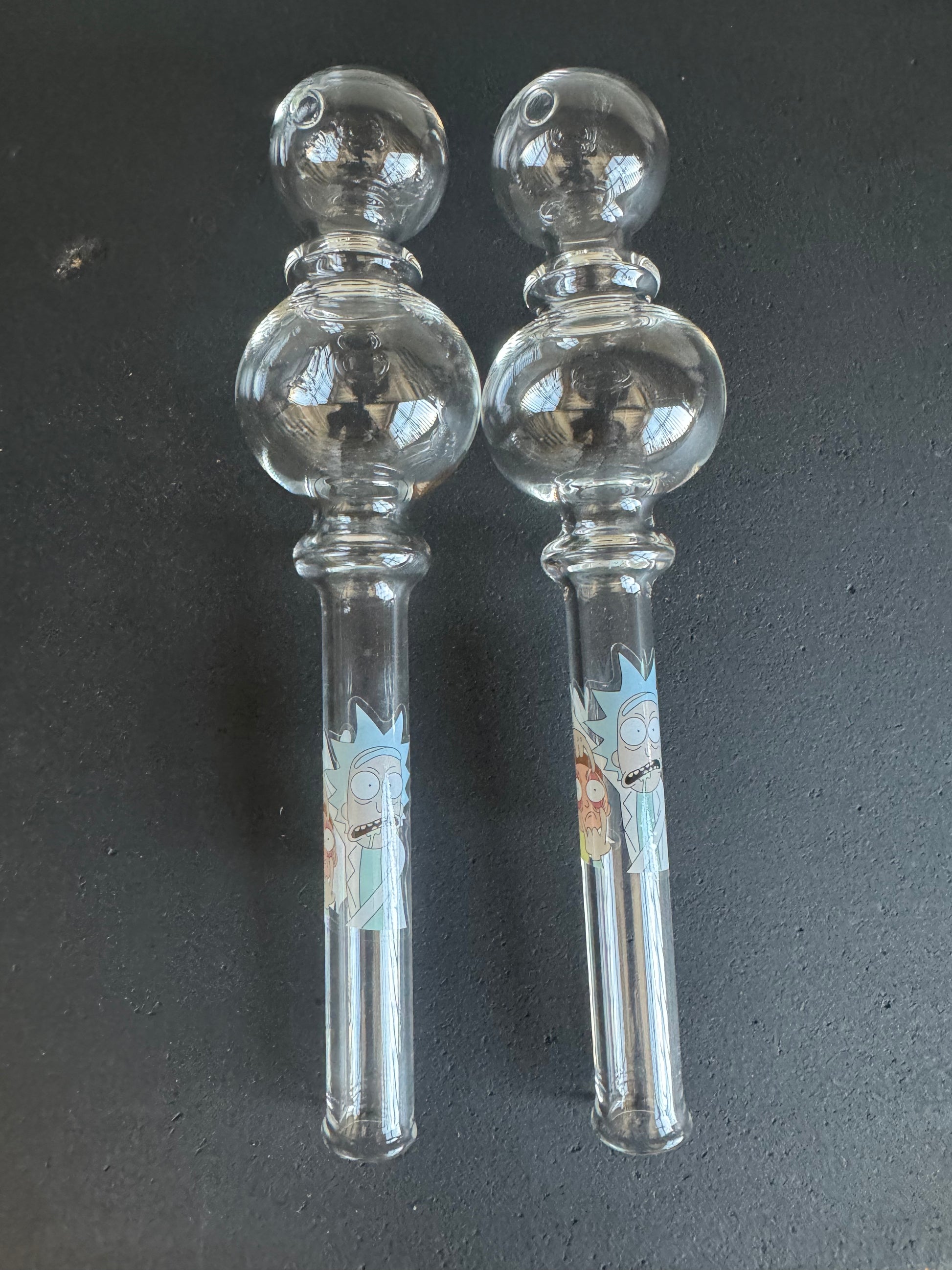 10” 2 bowl jumbo stickers oil burner RKQG 2019 - RK Quality Glass