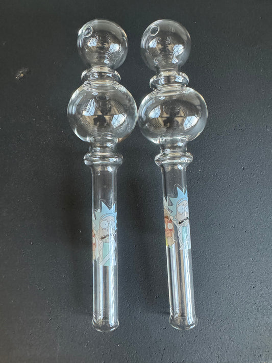 10” 2 bowl jumbo stickers oil burner RKQG 2019 - RK Quality Glass