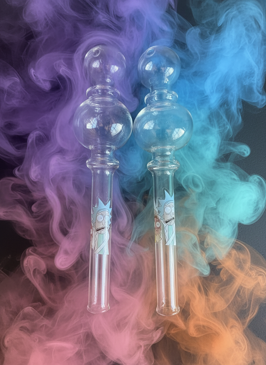 10.2" Jumbo Glass Oil Burner Pipe with Decals