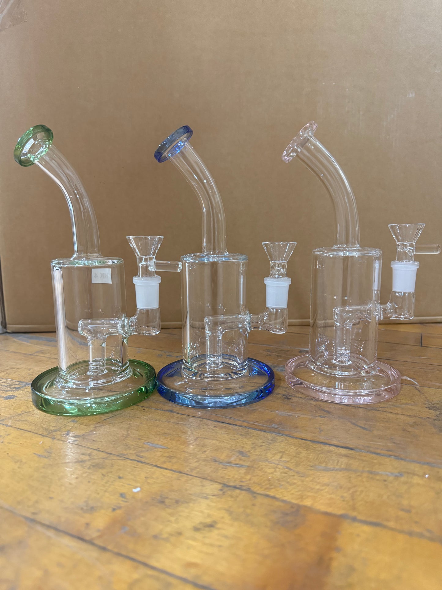 8” bent dab rig - WP196 - RK Quality Glass