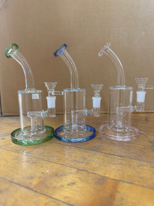 8” bent dab rig - WP196 - RK Quality Glass