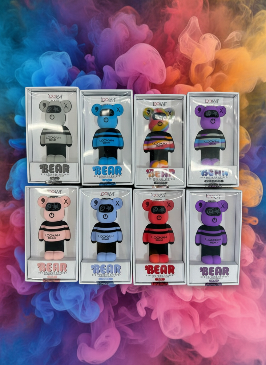 LOOKAH Bear Vape Battery | 510 Thread Battery - BT102 RK Quality Glass LOOKAH Bear Vape Battery | 510 Thread Battery - BT102 RK Quality Glass