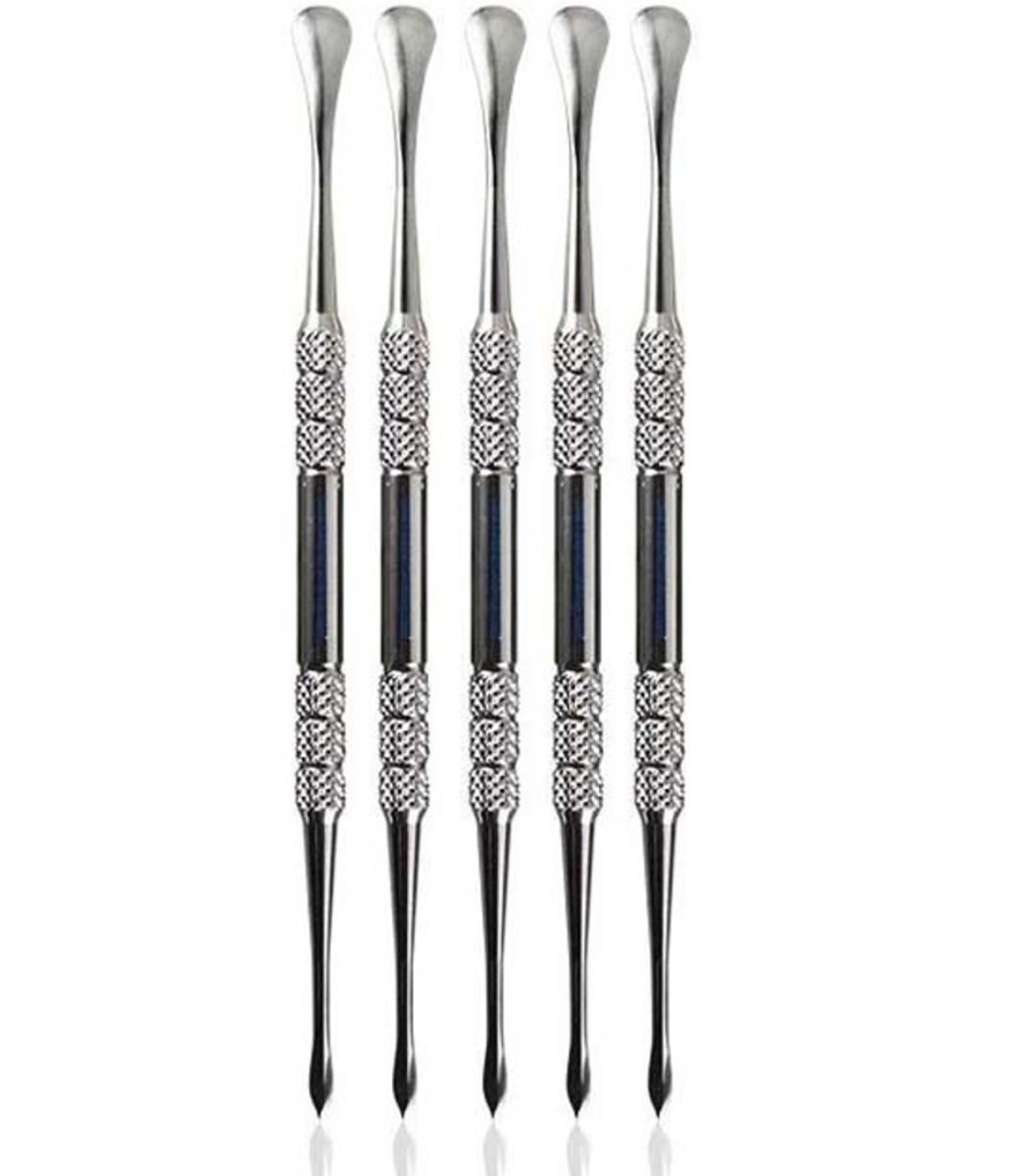 4.5" Dual Tipped Stainless Steel Dab Tool- Pack of 50 - TOOL100 - RK Quality Glass