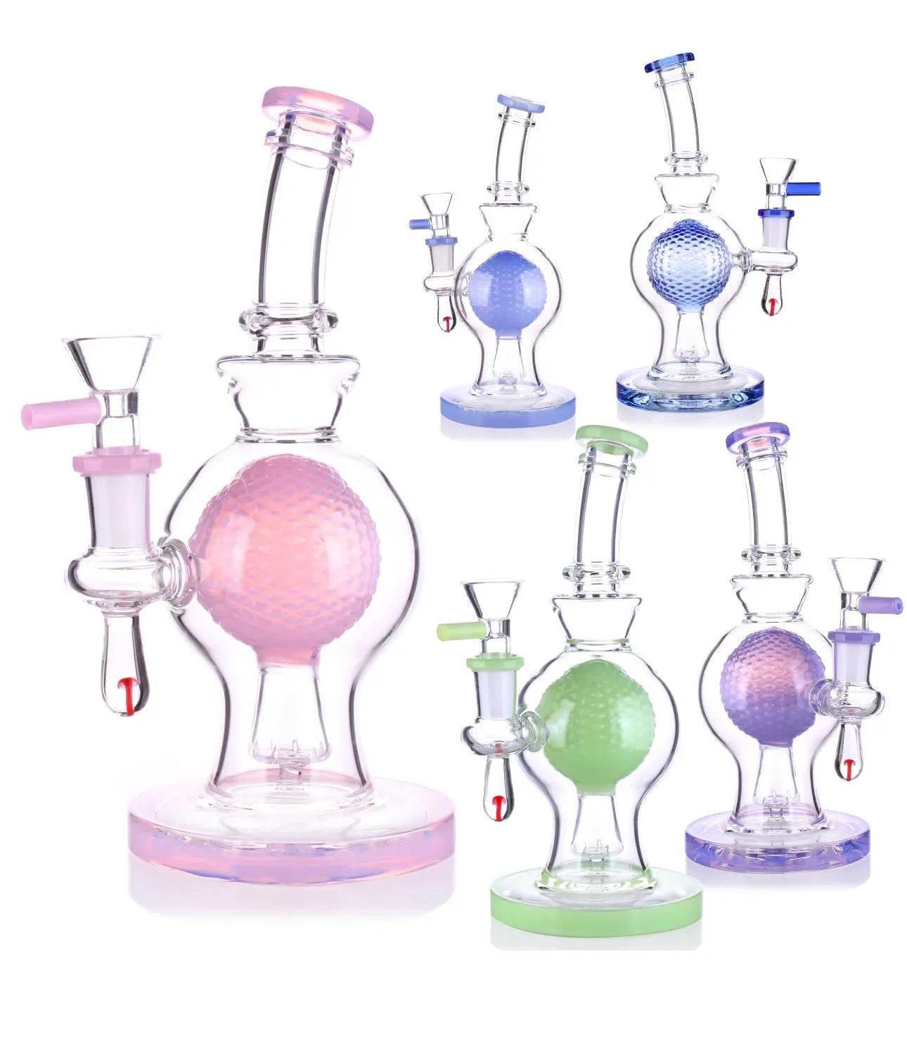 Crystal Ball Bent Neck Dab Rig- RK Quality Glass - WP103 - RK Quality Glass