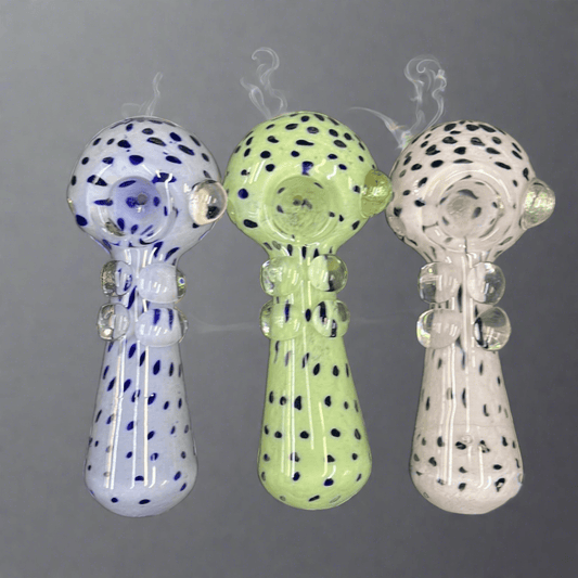 4.5” frit marvel spoon Hand pipe - HP1028 - RK Quality Glass