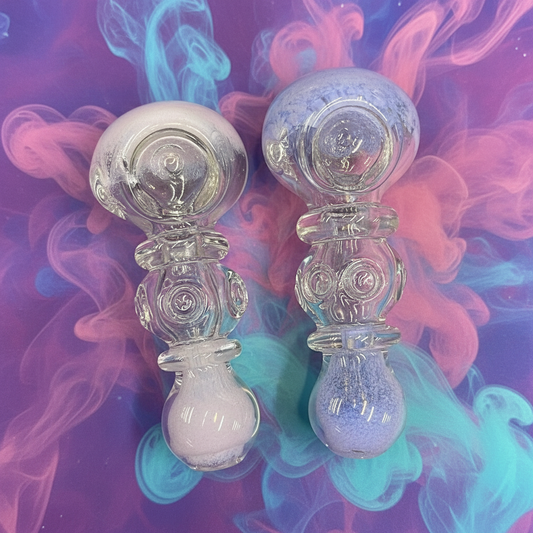RK Quality Glass Marvel Color Frit Spoon Hand Pipe