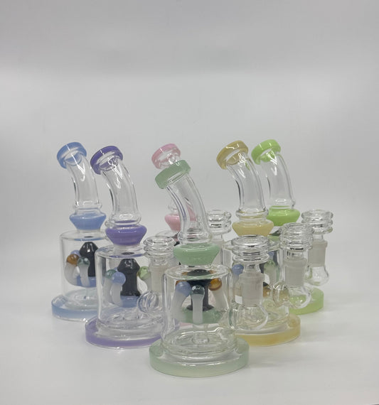 RK Quality Glass Mushroom Bent Dab Rig - Premium Design - RK Quality Glass