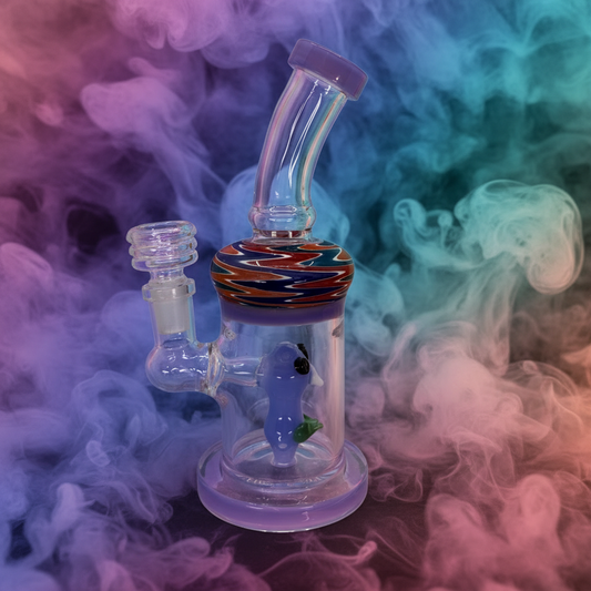 Cute Face Bent Neck Glass Dab Rig Wholesale RK Quality Glass