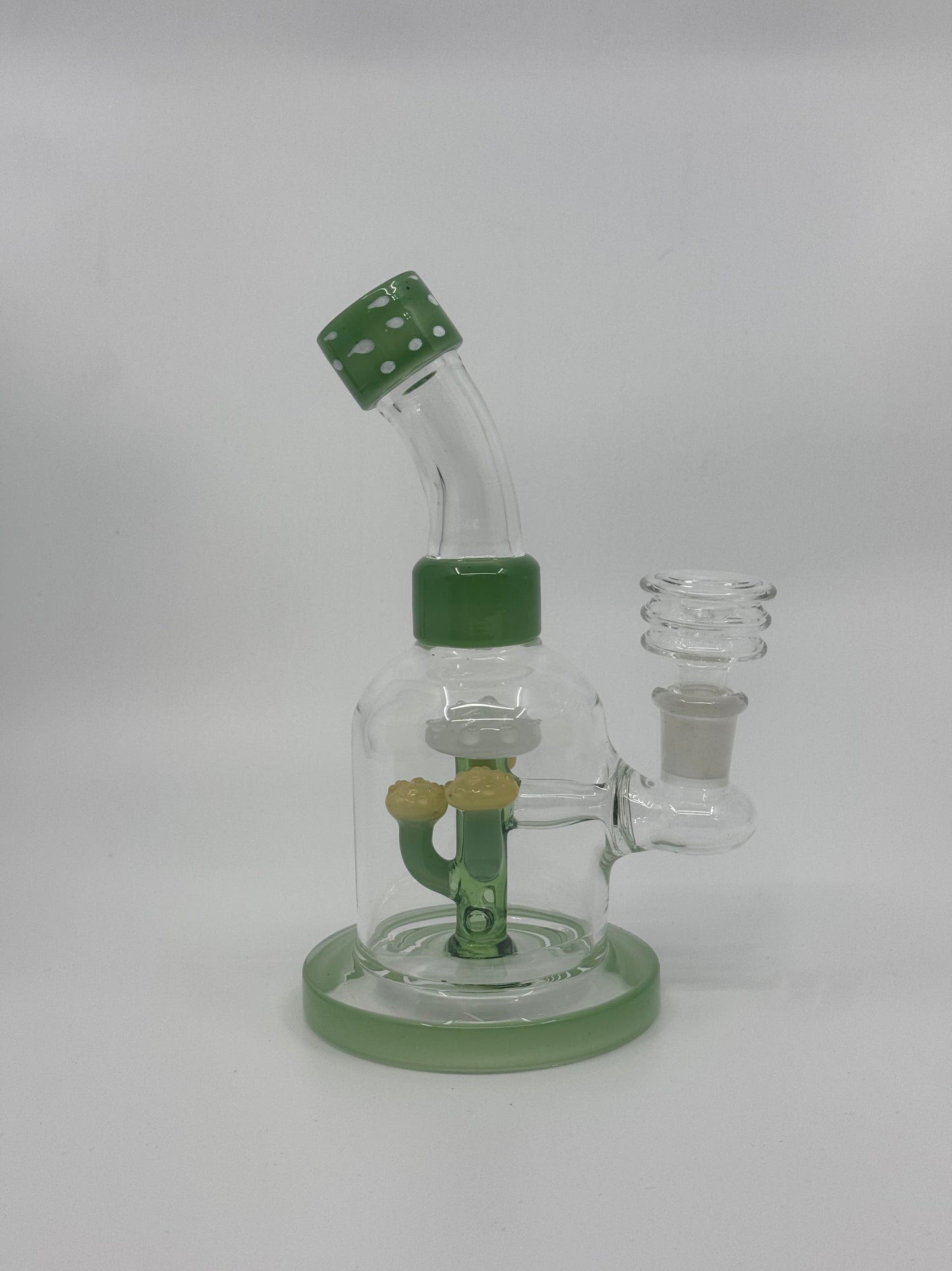 RK Quality Glass Water Pipe with Green Accents for Wholsell smokeshop at Rkqualityglass.com