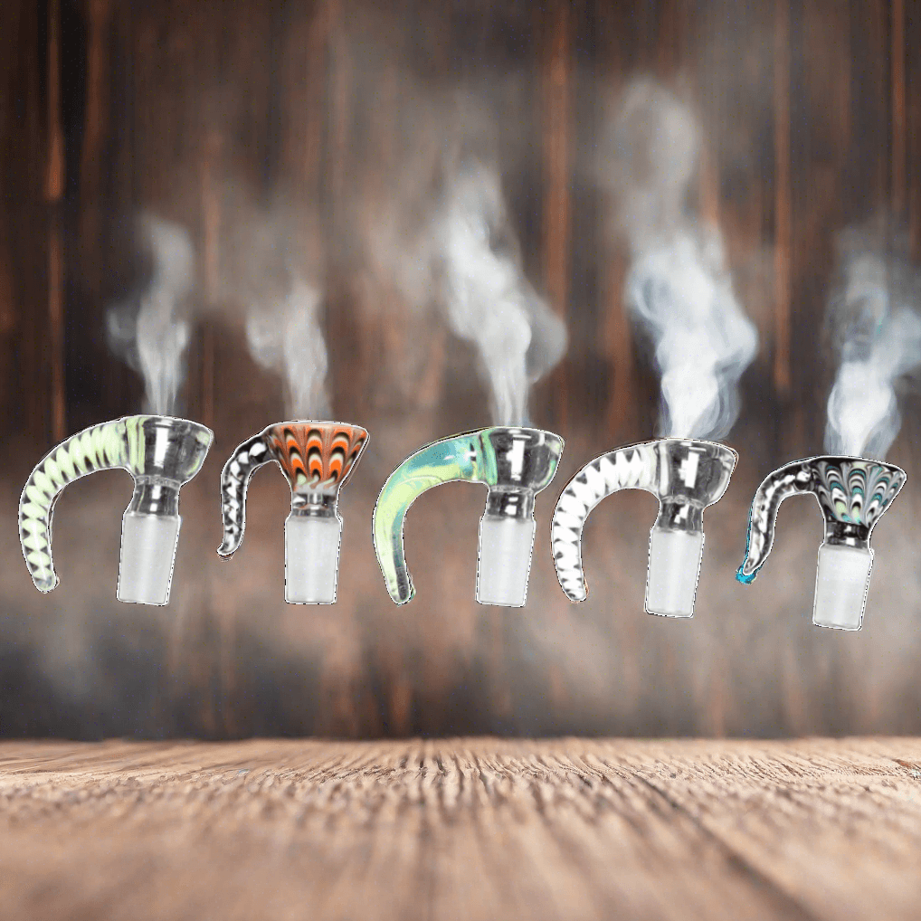 14mm Male Horn Bowl - Premium Smoking Accessory -BL101 - RK Quality Glass