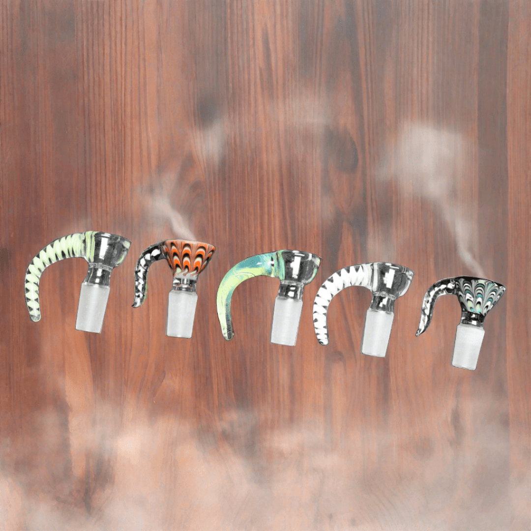 14mm Male Horn Bowl - Premium Smoking Accessory - RK Quality Glass