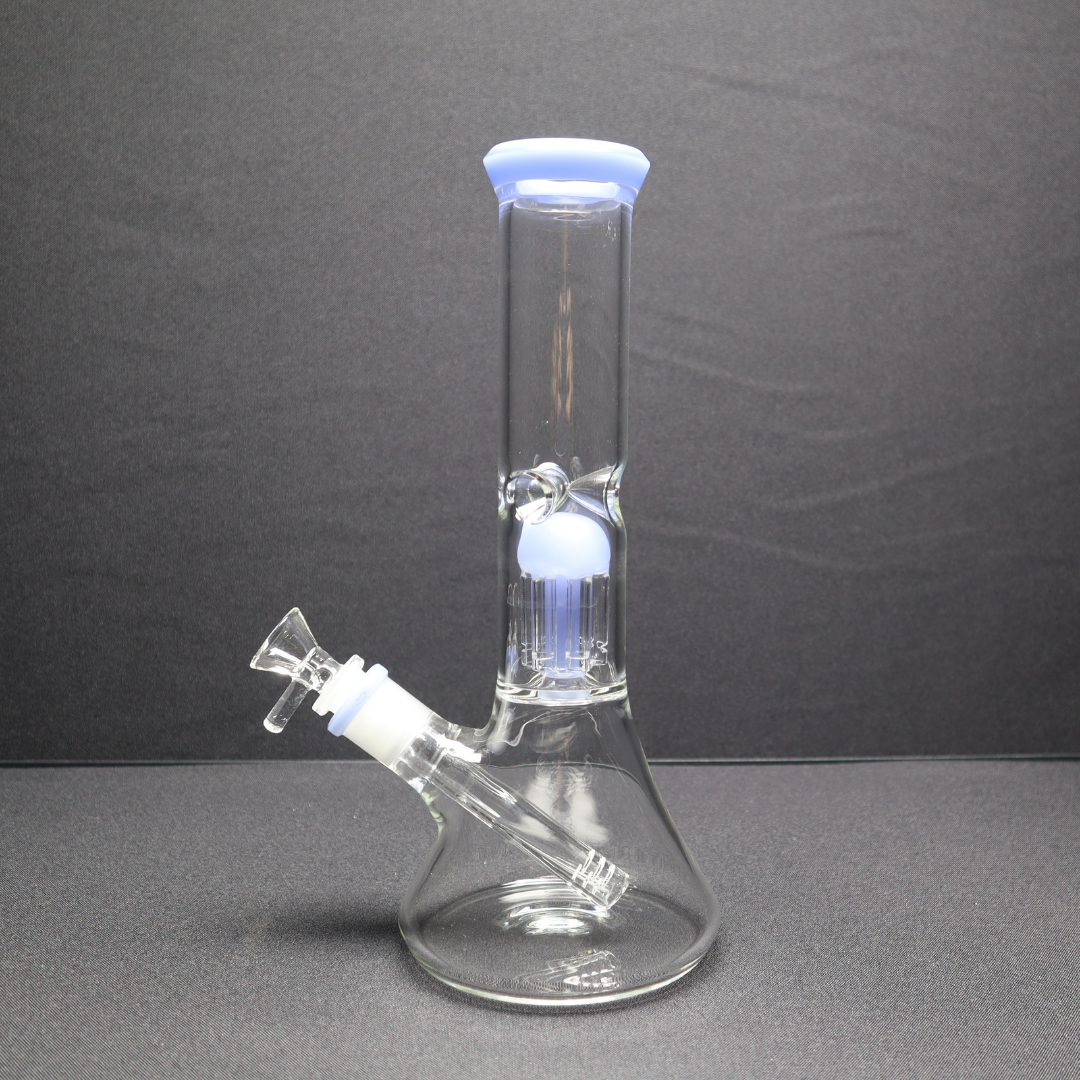 10 Inch Tree Perc Bong with Mint Accents - WP106 - RK Quality Glass