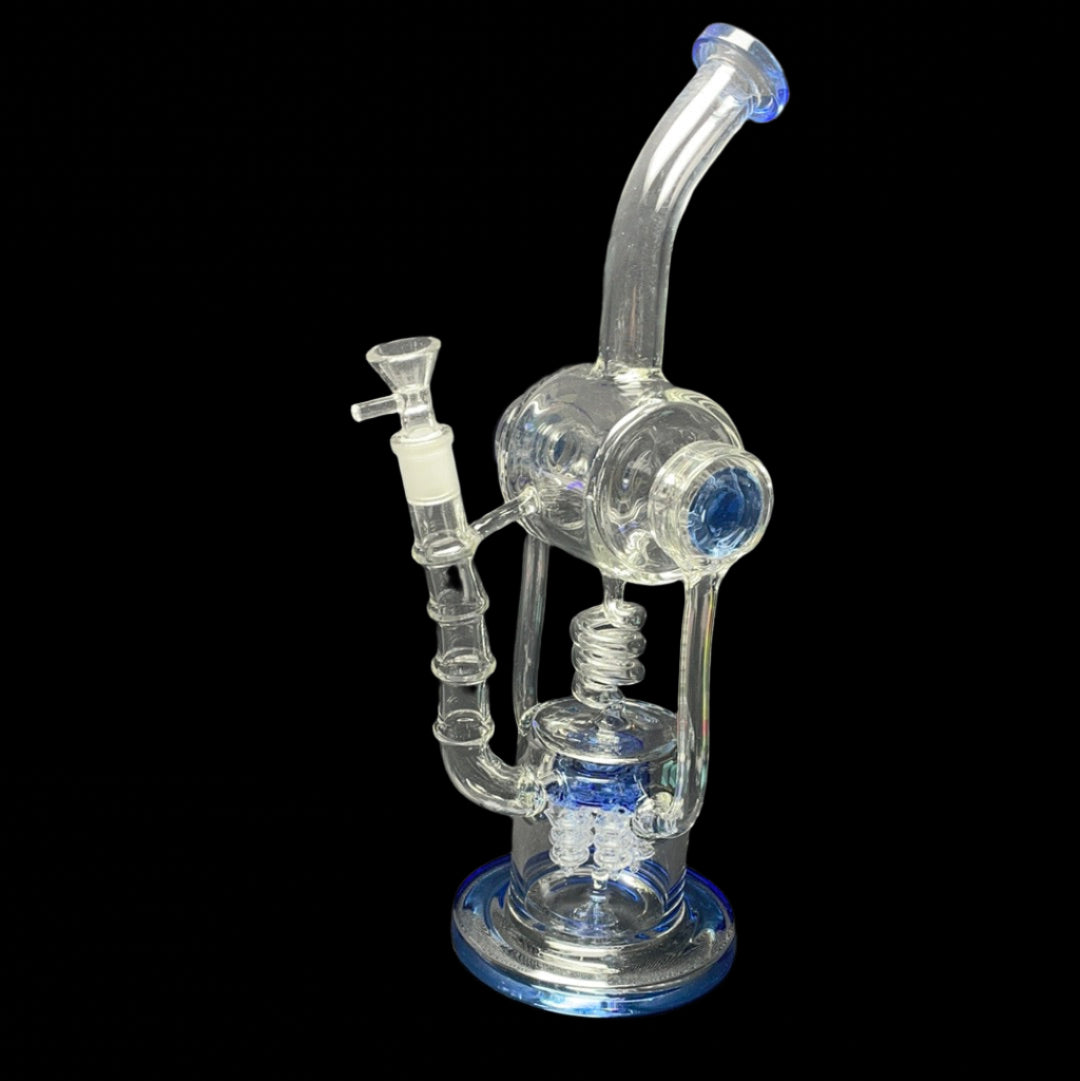 RK Quality Glass 15 Inch Recycler Bong – Premium Design - RK Quality Glass