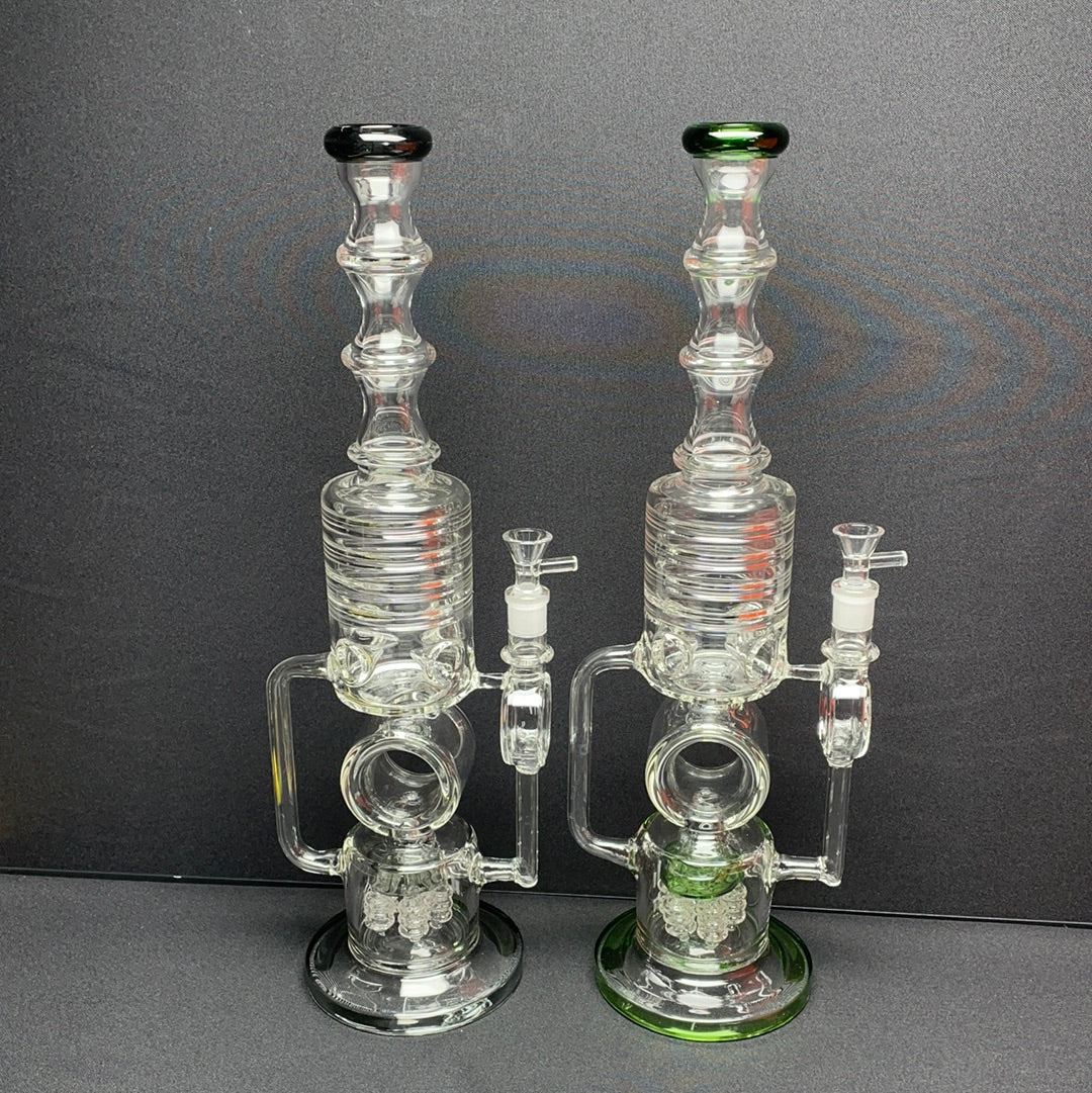 RK Quality Glass 18 Inch Recycler Dab Rig for Smooth Hits - RK Quality Glass