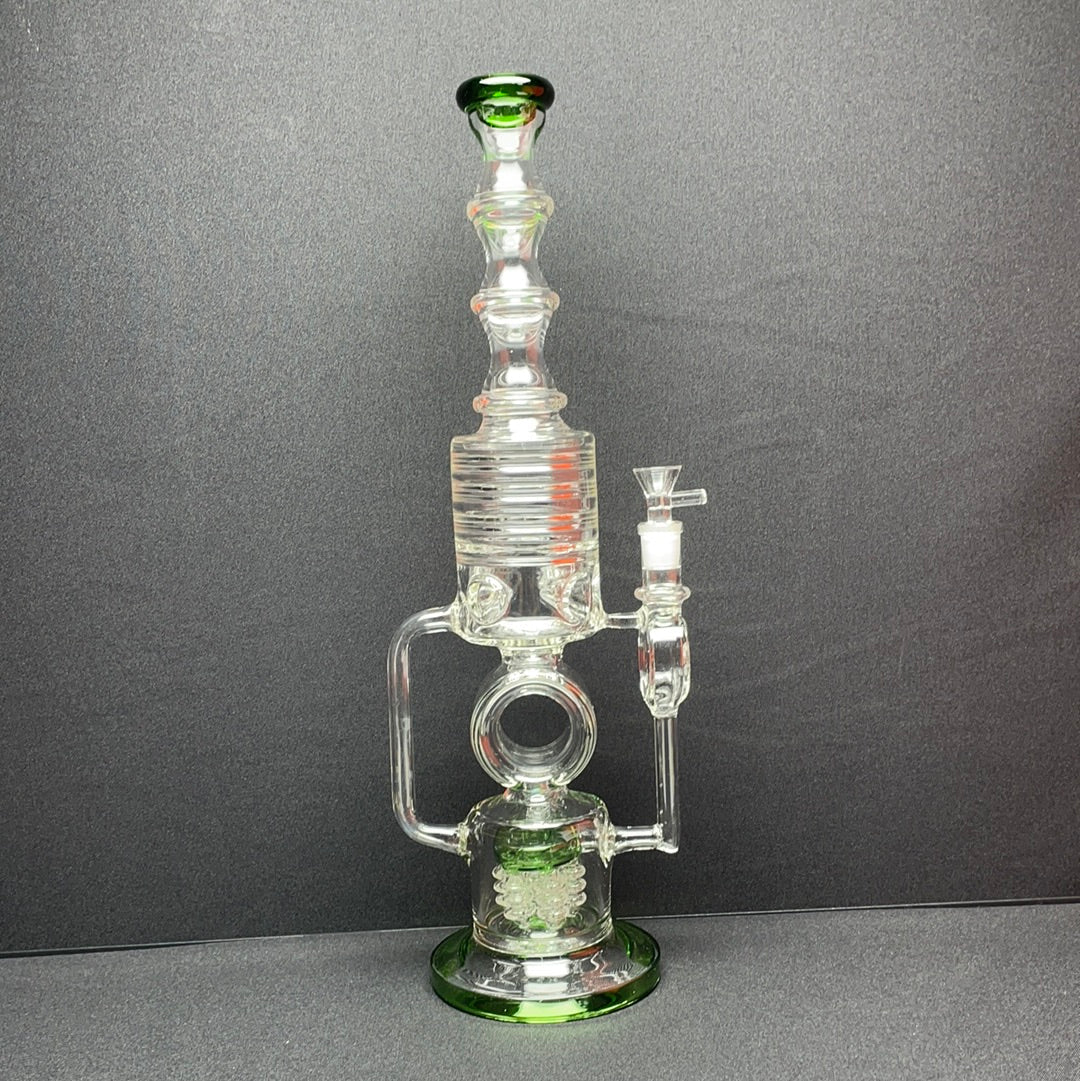 RK Quality Glass 18 Inch Recycler Dab Rig for Smooth Hits - RK Quality Glass