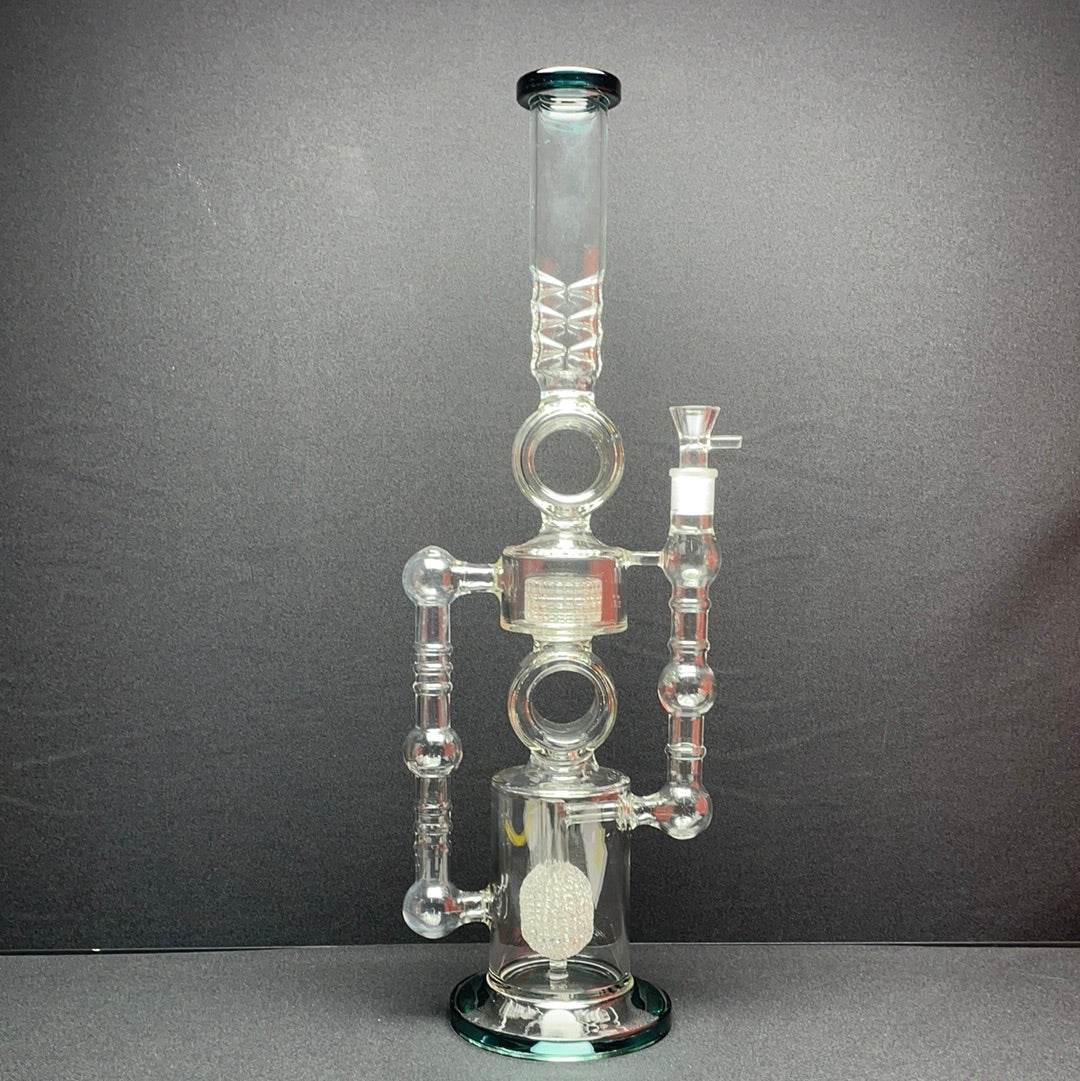RK Quality Glass 22 Inch Dual Shower Head Dab Rig - RK Quality Glass