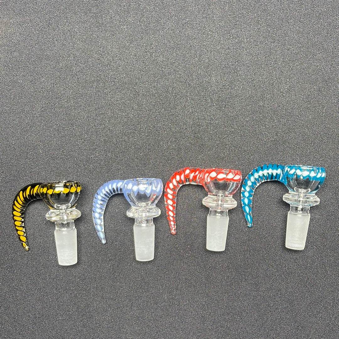 PULSAR HORN SWIRL HERB SLIDE COLOR MATRIX 14MM - BL114 - RK Quality Glass