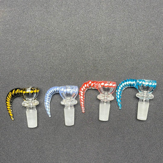 PULSAR HORN SWIRL HERB SLIDE COLOR MATRIX 14MM - BL114 - RK Quality Glass