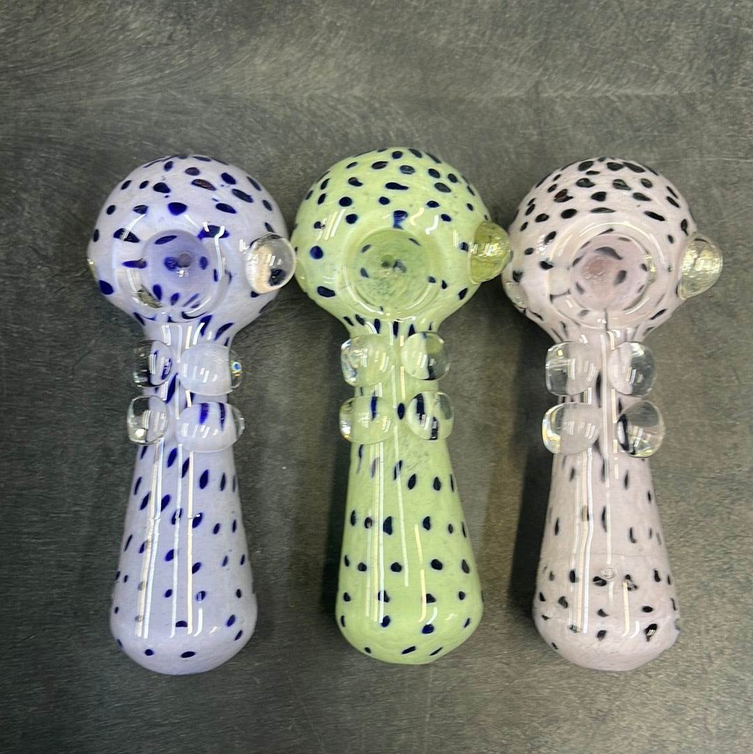 4.5” frit marvel spoon Hand pipe - HP1028 - RK Quality Glass