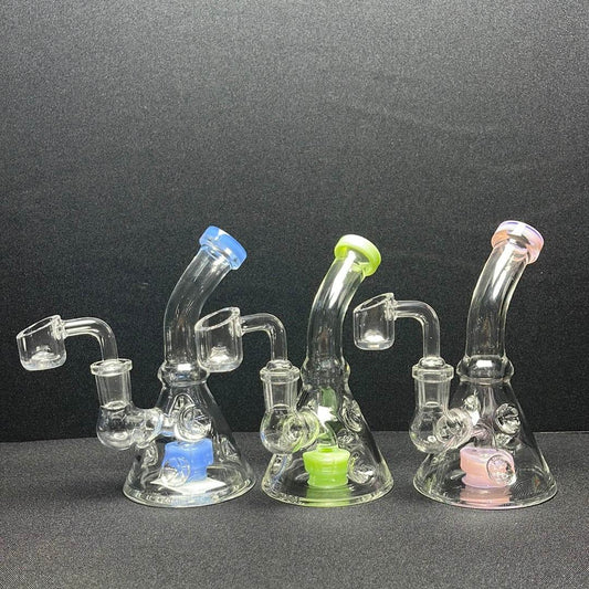 6” shower head Mini dab rig - WP141 - RK Quality Glass