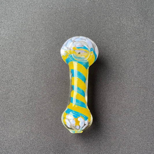 4” Color twisting hand pipe 117gm - HP1006 - RK Quality Glass