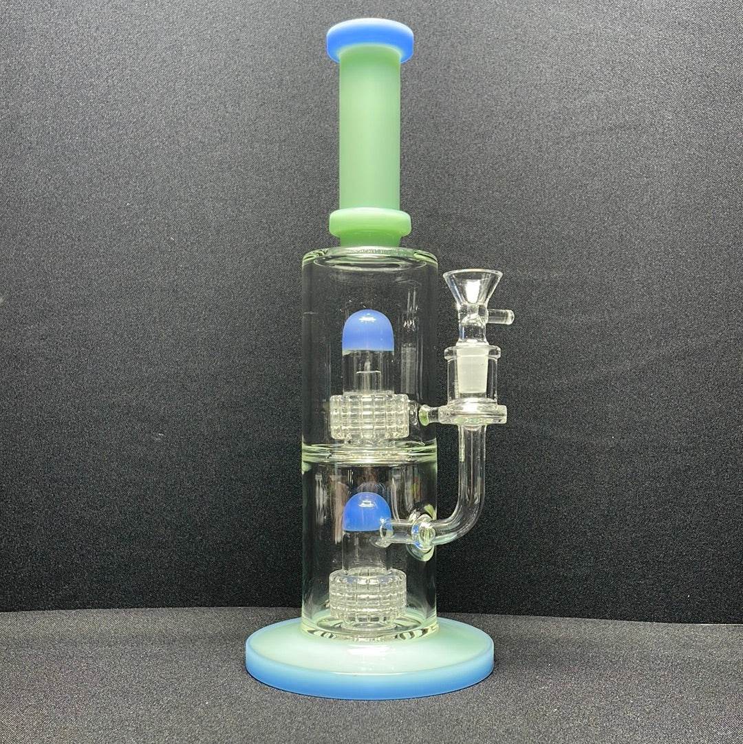 10” double shower head straight water Bong - WP143 - RK Quality Glass