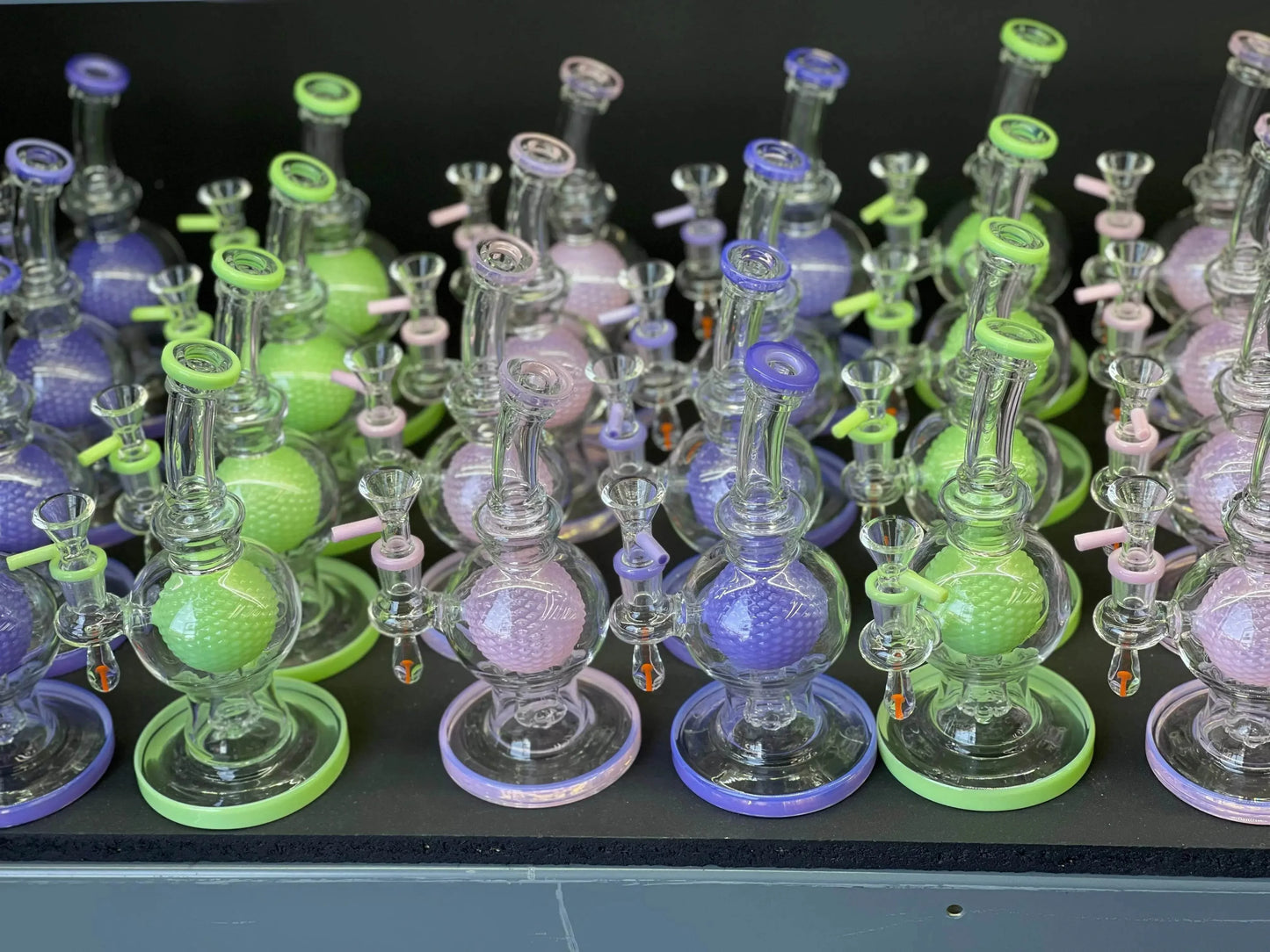 Crystal Ball Bent Neck Dab Rig- RK Quality Glass - WP103 - RK Quality Glass