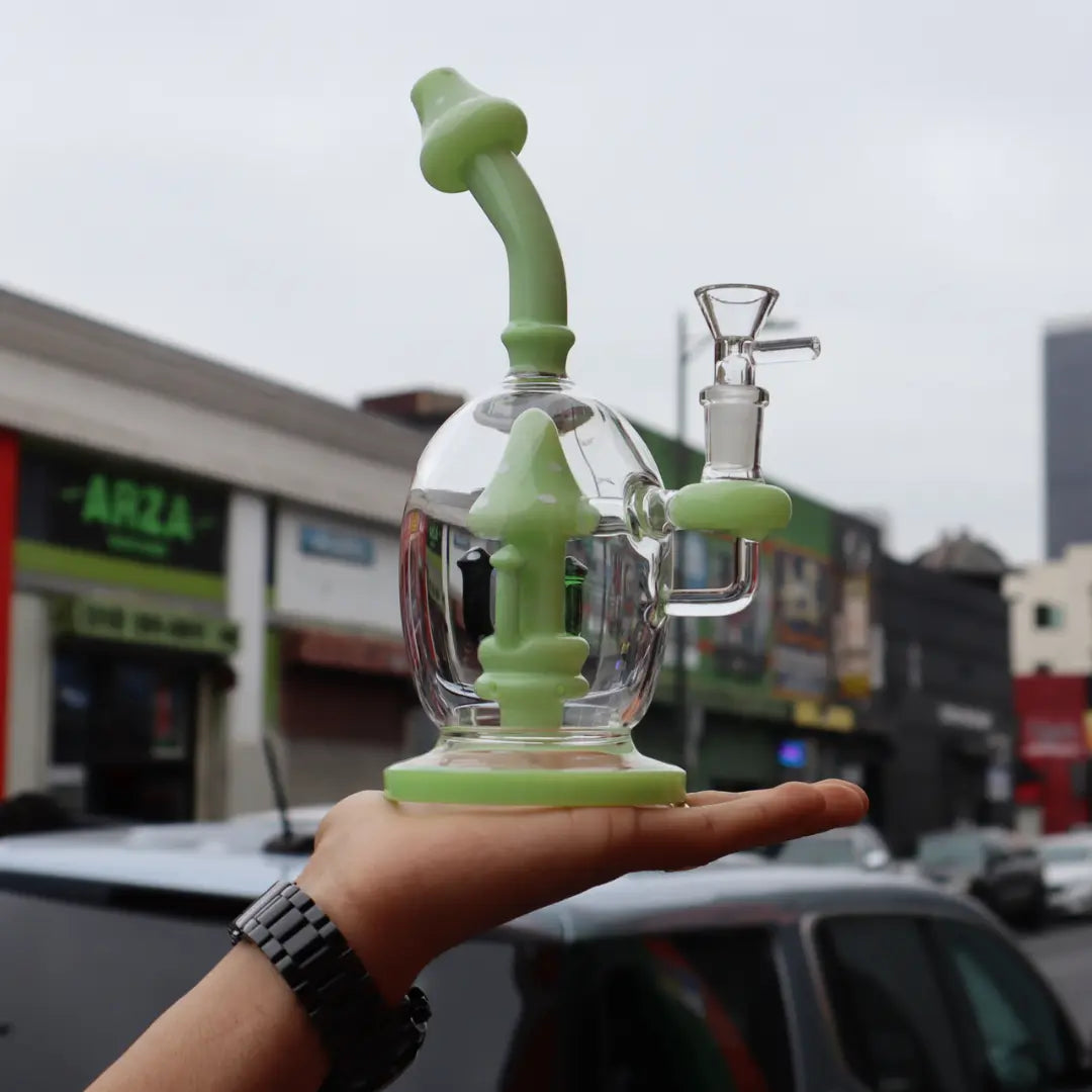 RK Quality Glass Mushroom Showerhead Perc Dab Rig - RK Quality Glass