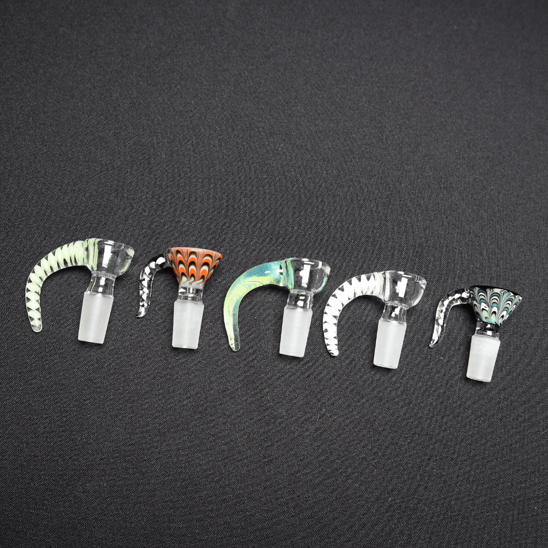 14mm Male Horn Bowl - Premium Smoking Accessory - RK Quality Glass