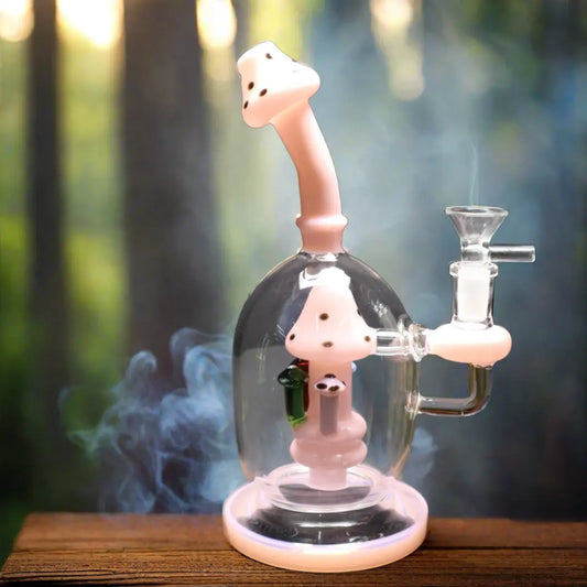 9″ Mushroom Showerhead Perc Dab Rig - RK Quality Glass