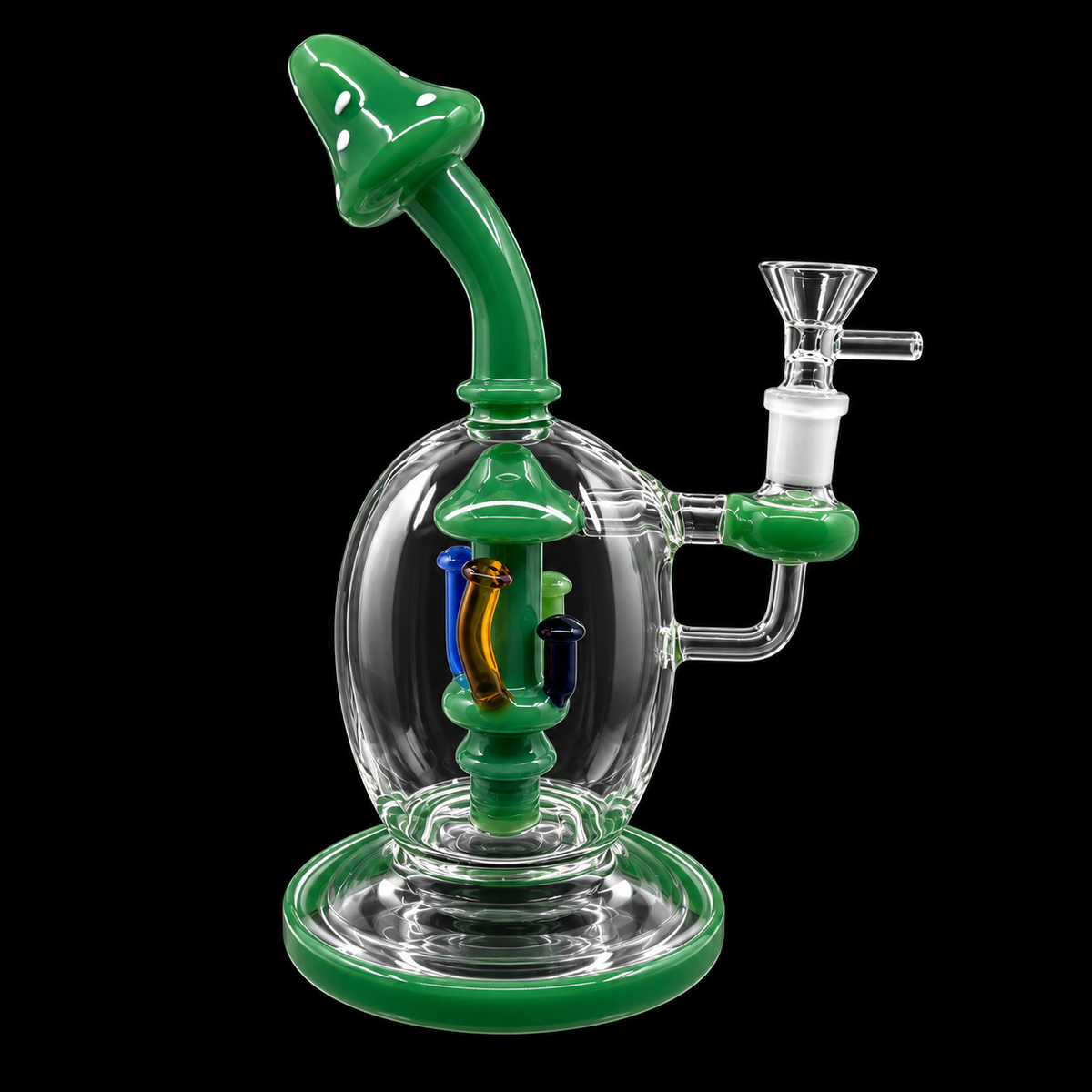 Bent Neck Mushroom Percolator Glass Dab Rig Wholesale RK Quality Glass