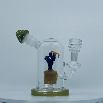 6" flower insert dab rig - WP249 - RK Quality Glass