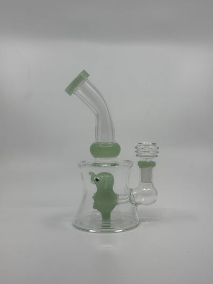 6" character art slime bent dab rig - RK Quality Glass